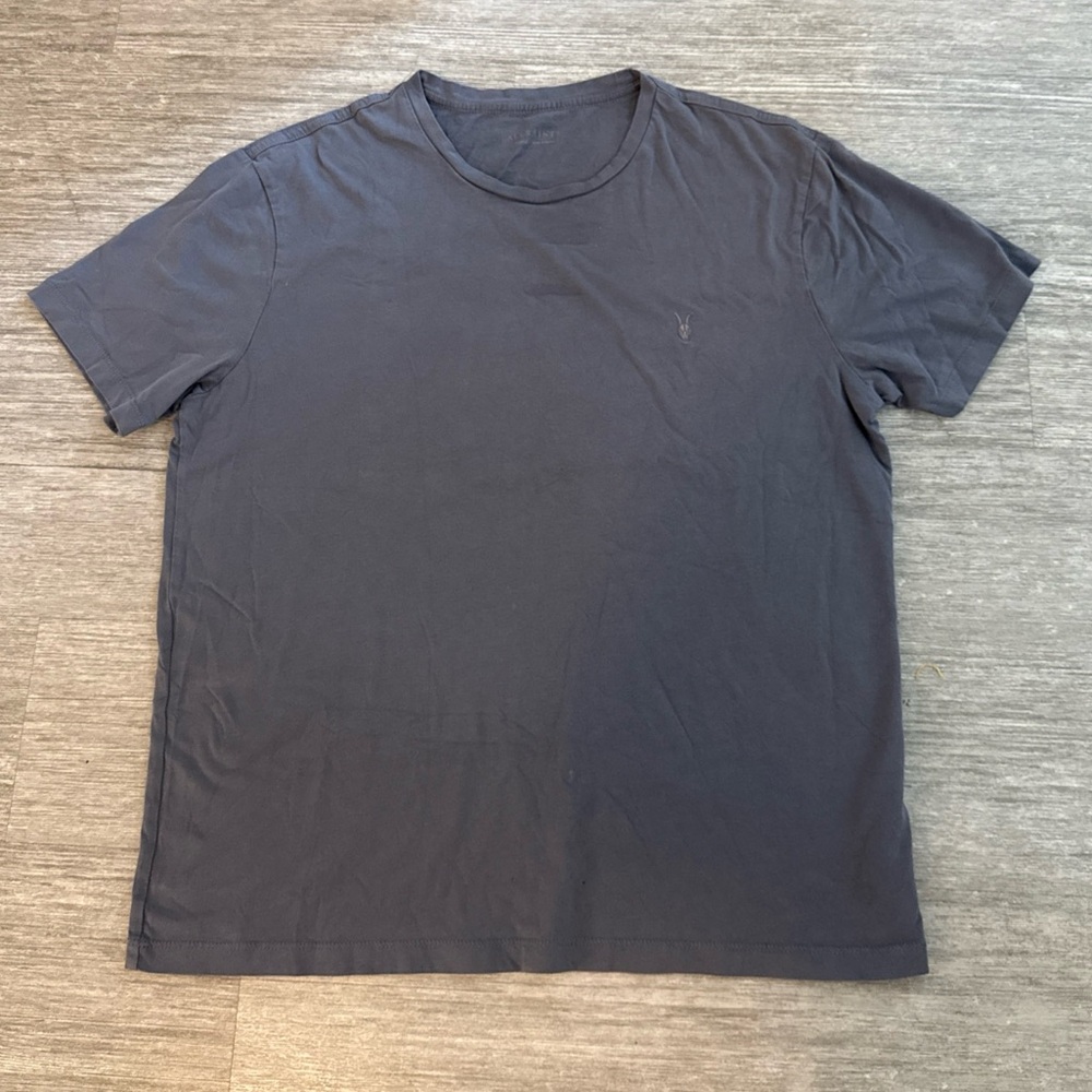 All Saints Dark Blue Short Sleeve Tee